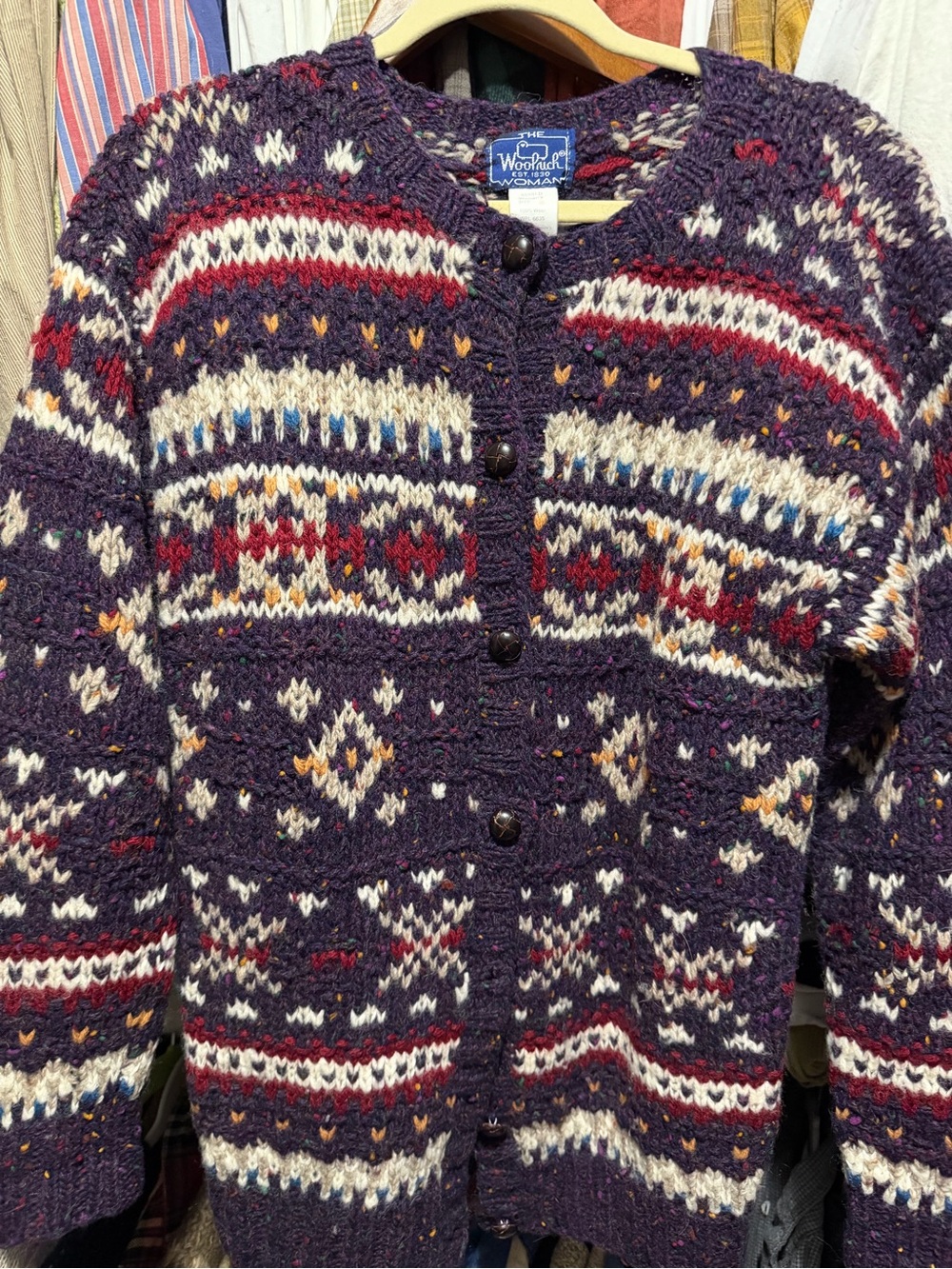 Woolrich Vintage Wool Cardigan Sweater Medium